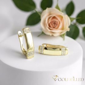 Goldfilled antialergénne náušnice 19 mm 14K farba