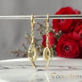 Goldfilled antialergické náušnice 48mm 14K farba