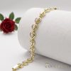 Antialergénny pozlátený náramok „Goldfilled“, dĺžka 17 cm a šírka 8 mm, farba 14K