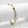 Antialergénny pozlátený náramok „Goldfilled“, dĺžka 17 cm a šírka 8 mm, farba 14K