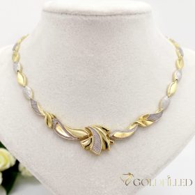   Exkluzívny antialergický náhrdelník „Goldfilled” 50cm/6-20mm,  14K viacfarebný