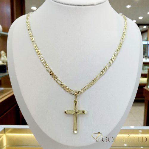 Antialergická Goldfilled náhrdelník 45cm/4mm + prívesok, farba 14K