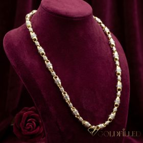   Goldfilled Antialergénny Luxusný Barakka Náhrdelník 70cm Dlhý a 8mm Široký (75g) Farba 14K Multikolor
