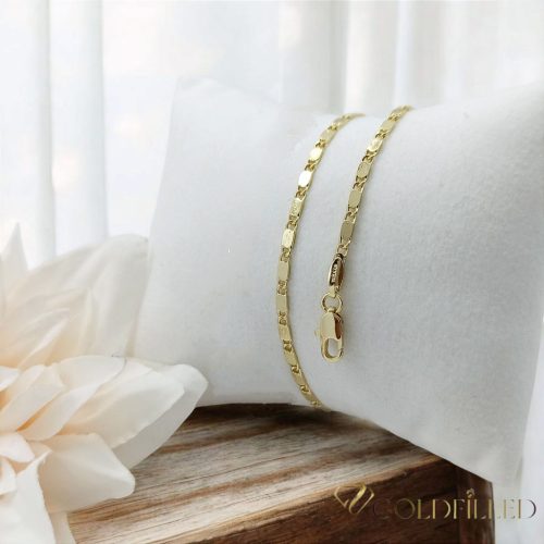 Antialergický  pozlátený náhrdelník „Goldfilled“, vo viacerých veľkostiach a 2 mm  hrubý, 14K farba