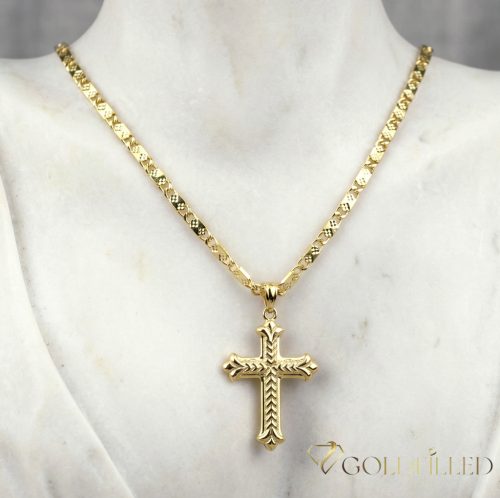 Antialergická Goldfilled náhrdelník 55cm/3mm + prívesok, farba 14K