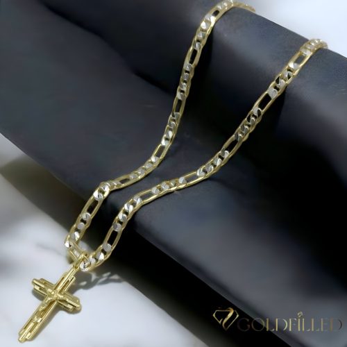 Antialergická Goldfilled náhrdelník 65cm/6,5mm + prívesok, farba 14K & Multicolor