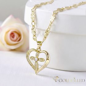   Antialergická Goldfilled náhrdelník 50cm/4mm + prívesok, farba 14K