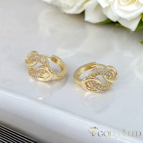 Goldfilled antialergénne náušnice 17 mm 14K farba