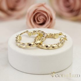 Goldfilled antialergénne náušnice 26 mm 14K farba