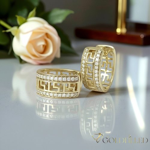 Goldfilled antialergénne náušnice 19 mm 14K farba