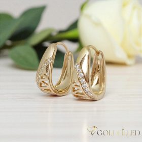 Goldfilled antialergénne náušnice 18 mm 18K farba