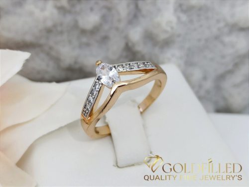 Antialergický prsteň „Goldfilled” v rôznych veľkostiach, farba 18K