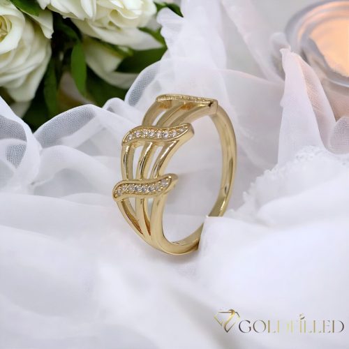 Antialergický prsteň „Goldfilled” v rôznych veľkostiach, farba 18K