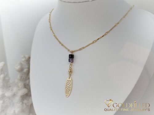 Antialergická pozlátená náhrdelník „Goldfilled“, dĺžka 45 cm a šírka 1 mm, farba 14K