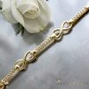 Antialergénny pozlátený náramok „Goldfilled“, dĺžka 17 cm a šírka 5 mm, farba 14K