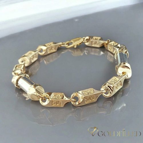 Antialergický náramok „Goldfilled” 22cm /8-10mm, viacfarebný 14K
