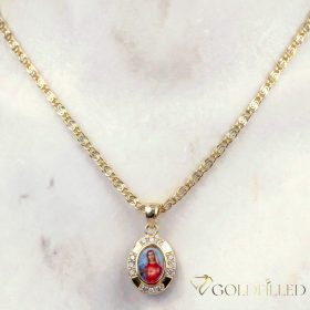   Antialergická Goldfilled náhrdelník 50cm/3mm + prívesok, farba 14K