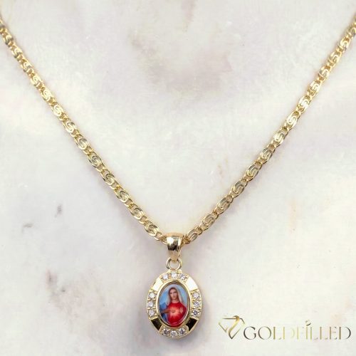Antialergická Goldfilled náhrdelník 50cm/3mm + prívesok, farba 14K