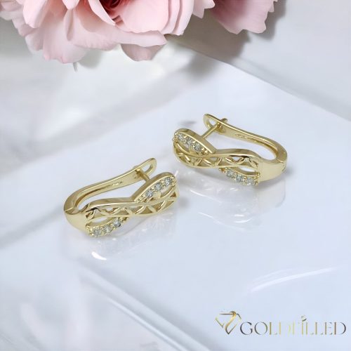 Goldfilled antialergénne náušnice 18 mm 14K farba