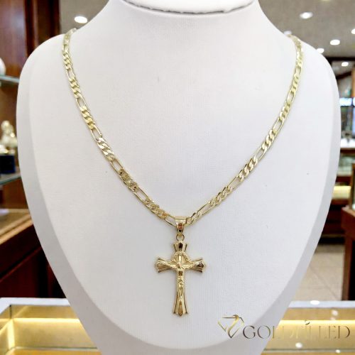 Antialergická Goldfilled náhrdelník 50cm/4mm + prívesok, farba 14K
