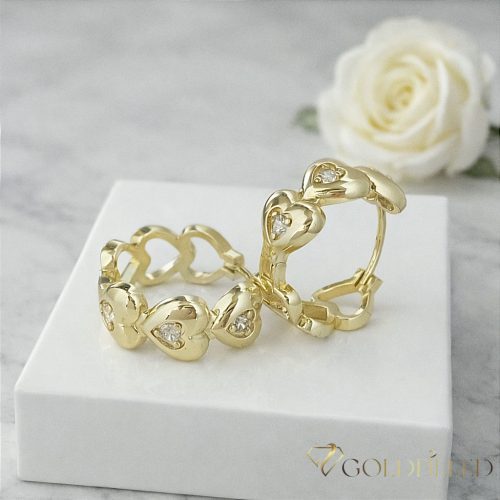 Goldfilled antialergénne náušnice 22 mm 14K farba