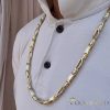 Goldfilled Antialergénny Luxusný Barakka Náhrdelník 70cm Dlhý a 8-9mm Široký (100g ! ) Farba 14K Multikolor