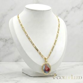   Antialergická Goldfilled náhrdelník 45cm/3,5mm + prívesok, farba 14K