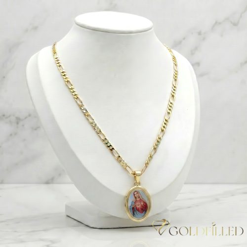 Antialergická Goldfilled náhrdelník 45cm/3,5mm + prívesok, farba 14K