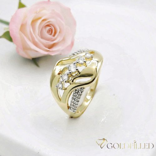Antialergický prsteň „Goldfilled” v rôznych veľkostiach, farba 14K