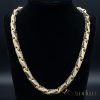 Goldfilled Antialergénny Luxusný Barakka Náhrdelník 70cm Dlhý a 11mm Široký (145g ! ) Farba 14K Multikolor