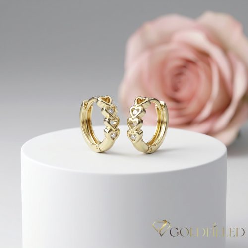 Goldfilled antialergénne náušnice 14mm 14K farba  
