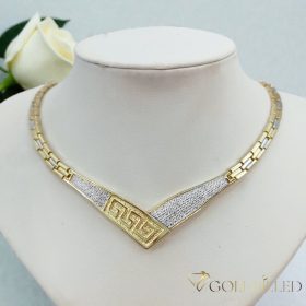   Exkluzívny antialergický náhrdelník „Goldfilled” 45cm/6-16mm,  14K viacfarebný