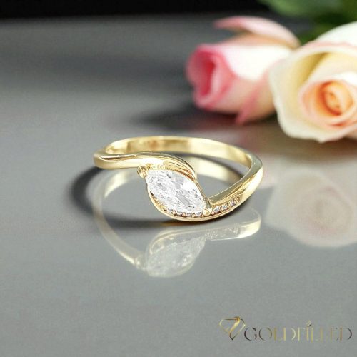 Antialergický prsteň „Goldfilled” v rôznych veľkostiach, farba 14K