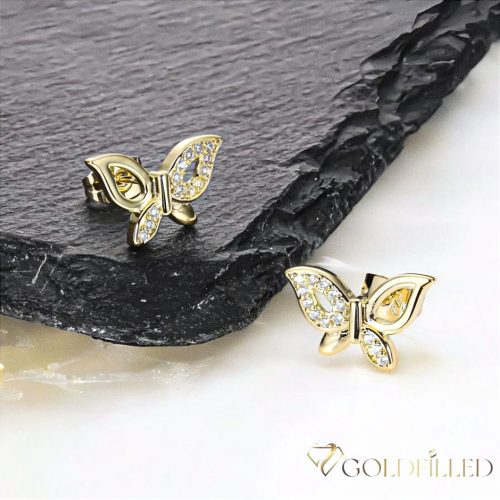 Goldfilled Antiallergén Náušnice 13mm 14K farba	
