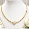 Antialergická Goldfilled náhrdelník 45cm/3mm + prívesok, farba 14K