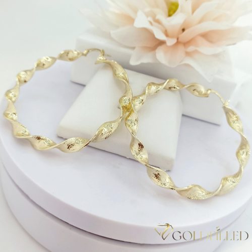 Goldfilled Antialergenní  Kruhové náušnice 70mm 14K farba	