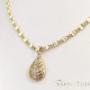 Antialergická Goldfilled náhrdelník 55cm/4mm + prívesok, farba 14K