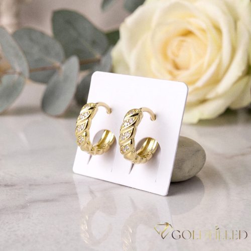 Goldfilled Antiallergén Náušnice 13mm 14K farba	