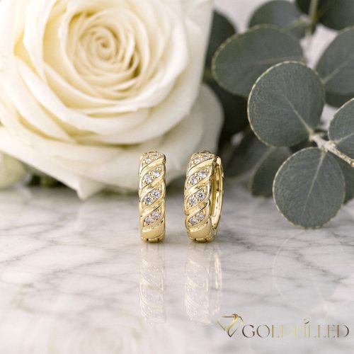 Goldfilled Antiallergén Náušnice 13mm 14K farba	