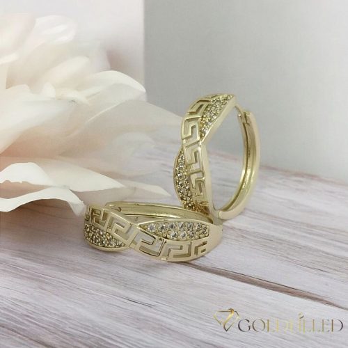 Goldfilled antialergénne náušnice 26 mm 14K farba