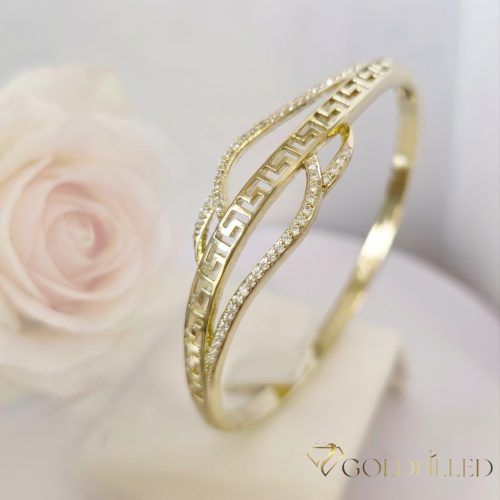 Antialergický náramok „Goldfilled” 4-16mm  farebný (14K) průměr 60mm "otevíratelný"