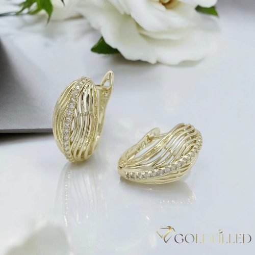 Goldfilled antialergénne náušnice 19 mm 14K farba