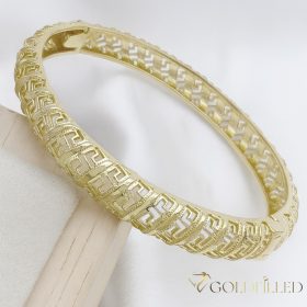   Antialergický náramok „Goldfilled” 8mm  farebný (14K) průměr 60mm "otevíratelný"