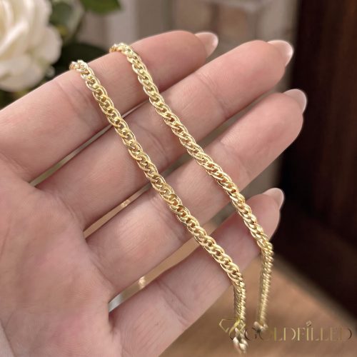 Antialergénny náhrdelník Goldfilled 50cm dlhý a 4mm široký Farba 14K