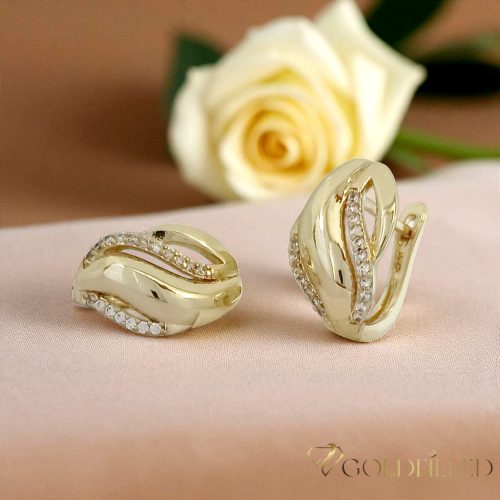 Goldfilled antialergénne náušnice 18 mm 14K farba