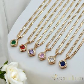   Antialergická Goldfilled náhrdelník 50cm/4mm + prívesok, farba 18K