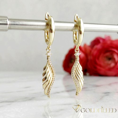 Goldfilled antialergické náušnice 46mm 14K farba