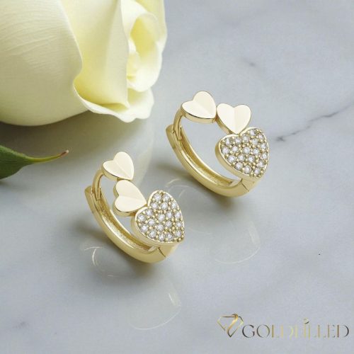 Goldfilled antialergénne náušnice 14mm 14K farba  