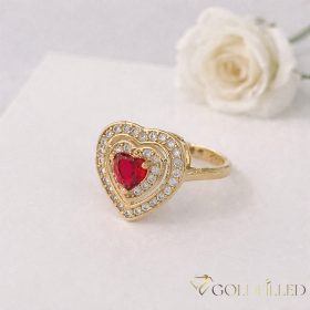   Antialergický prsteň „Goldfilled” v rôznych veľkostiach, farba 18K