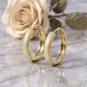 Goldfilled antialergénne náušnice 26 mm 14K farba